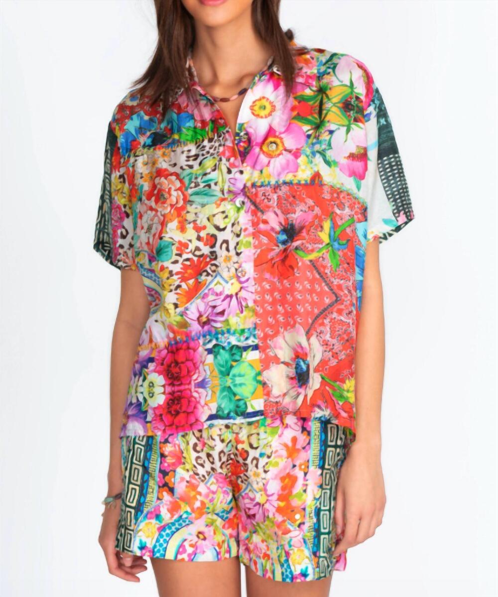 NEW JOHNNY WAS jules button up shirt in aero